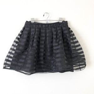 Freeway Black Lined A Line Skirt